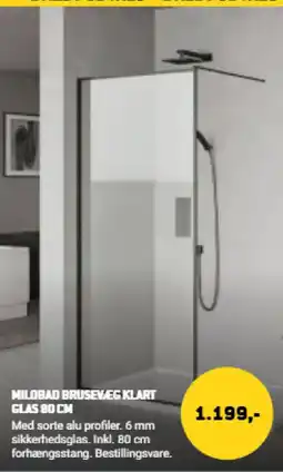 XL-BYG Milobad Brusevæg Klart Glas 80 Cm tilbud