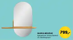 XL-BYG Sia spejl med hylde tilbud
