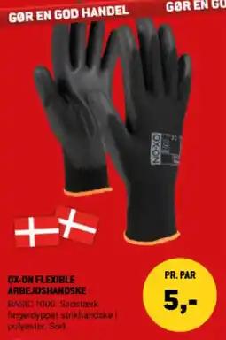 XL-BYG Ox-on flexible arbejdshandske tilbud