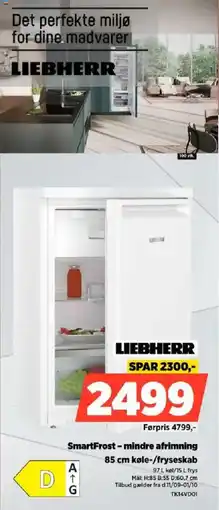 Power Liebherr 85 cm køle-/fryseskab tilbud