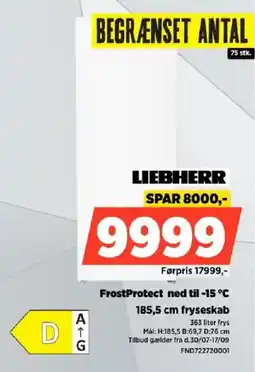 Power Liebherr 185,5 cm fryseskab tilbud