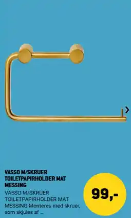 XL-BYG Vasso Toilet Papirholder Mat Messing tilbud