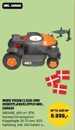 XL-BYG Worx Vision Cloud 4wd Robotplæneklipper tilbud