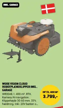 XL-BYG Worx Vision Cloud Robotplæneklipper inkl. Garage tilbud