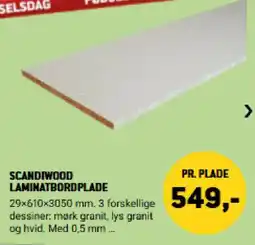 XL-BYG Scandiwood laminatbordplade tilbud