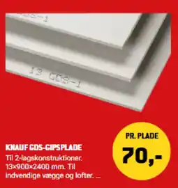 XL-BYG Knauf Gds-gipsplade tilbud