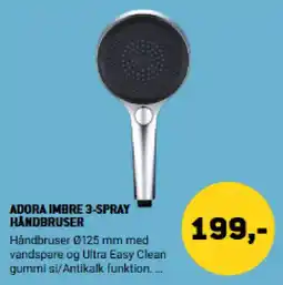 XL-BYG Adora Imbre 3-spray håndbruser tilbud