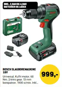 XL-BYG Bosch slagboremaskine 18V tilbud