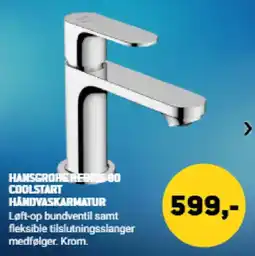 XL-BYG Hansgrohe Rebriss 80 Coolstart håndvaskarmatur tilbud