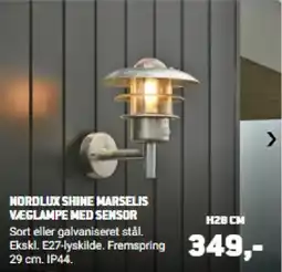 XL-BYG Nordlux Shine Marselis veglampe med sensor tilbud