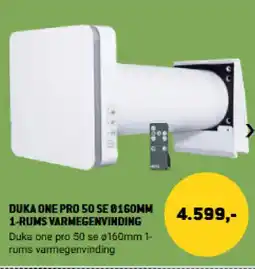 XL-BYG Duka one pro 50 se ø160mm 1-rums varmegenvinding tilbud