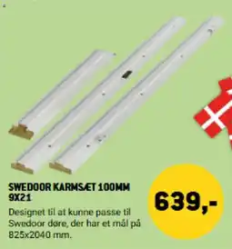 XL-BYG Swedoor karmsæt 100mm 9x21 tilbud