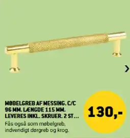 XL-BYG Møbelgreb af messing tilbud