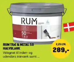 XL-BYG Rum træ & metal 50 halvblank tilbud