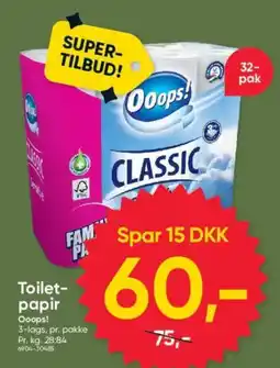 BigDollar Ooops! Toilet-papir tilbud