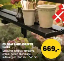 XL-BYG Halls Foldbar Lamelhylde tilbud