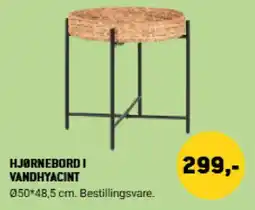 XL-BYG Hjørnebord i vandhyacint tilbud