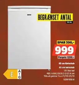 Power Beko 85 cm køleskab tilbud