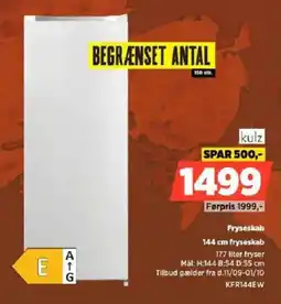 Power kulz fryseskab tilbud