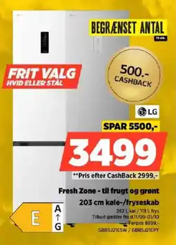 Power LG køle-/fryseskab tilbud