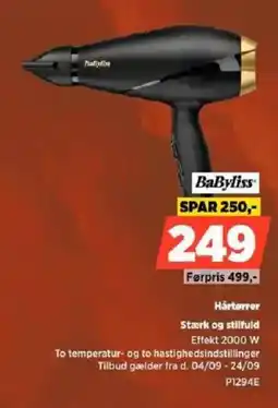 Power BaByliss Hårtørrer tilbud