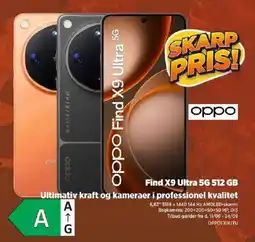 Power Oppo Find X9 Ultra 5G 512 GB tilbud