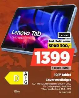 Power Lenovo Tab 10,1" 128 GB tilbud