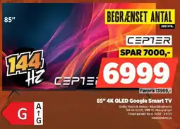 Power Cepter 85" 4K QLED Google Smart TV tilbud
