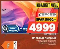 Power Cepter 55" 4K QLED Pro MiniLED tilbud