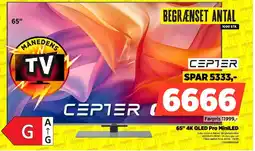 Power Cepter 65" 4K QLED Pro MiniLED tilbud