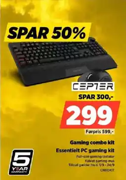Power Cepter Gaming combo kit tilbud