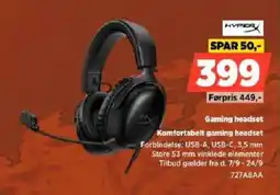 Power HyperX Gaming headset tilbud