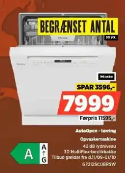 Power Miele Opvaskemaskine tilbud