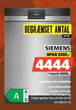 Power Siemens Opvaskemaskine tilbud