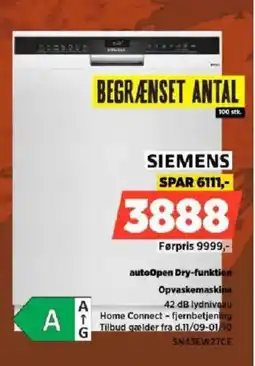 Power Siemens Opvaskemaskine tilbud