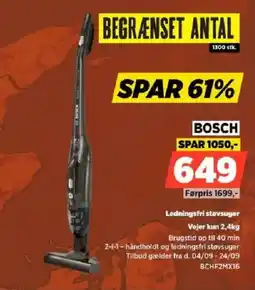 Power Bosch Ledningsfri støvsuger tilbud