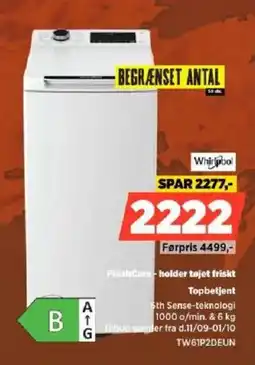 Power Whirlpool Topbetjent tilbud