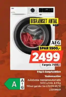 Power AEG Vaskemaskine tilbud