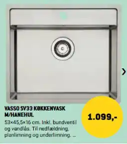 XL-BYG Vasso sv33 køkkenvask tilbud
