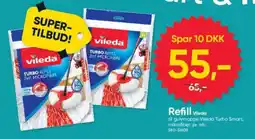 BigDollar Vileda refill til gulvmoppe Vileda Turbo Smart, mikrofiber tilbud