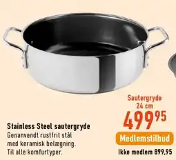 Imerco Stainless Steel sautergryde tilbud