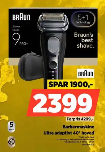 Power Braun shaver series 9 pro+ tilbud