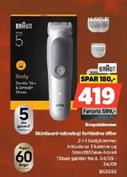 Power Braun kropstrimmer tilbud