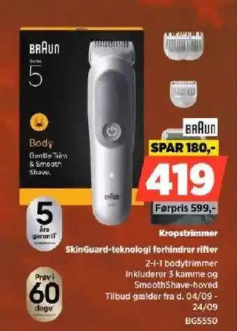 Power Braun kropstrimmer tilbud