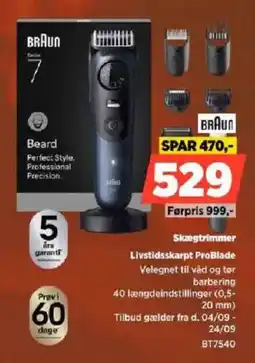 Power Braun skægtrimmer tilbud