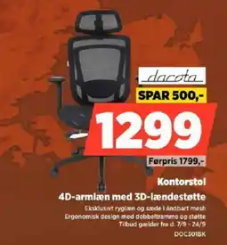 Power dacota kontorstol tilbud