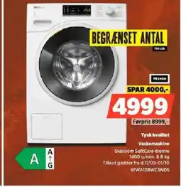 Power Miele Vaskemaskine tilbud