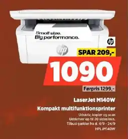 Power Hp LaserJet M140W tilbud