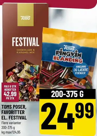 Løvbjerg Toms Poser, Favoritter El. Festival 200-375g tilbud