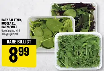 Løvbjerg Baby Salatmix, Rucola El. Babyspinat 100g tilbud
